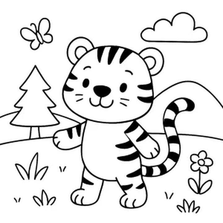Prosta instrukcja: jak narysować tygrysa dla dzieci krok po kroku